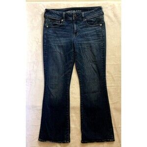 American Eagle Womens Size 8 Kick Boot 30 x 27 Bootcut Jeans Mid Rise Stretch